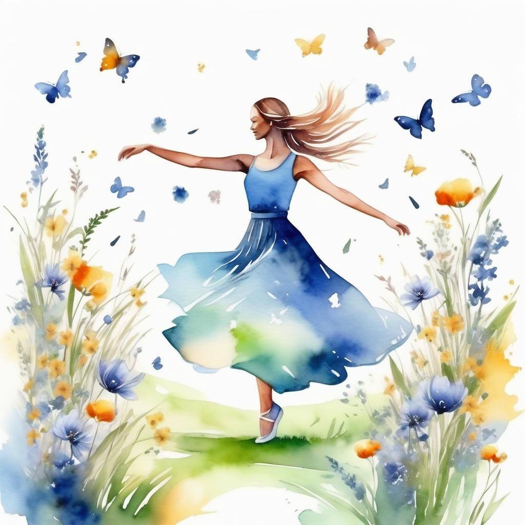 beautiful spring meadow with spring flowers butterflies and ...