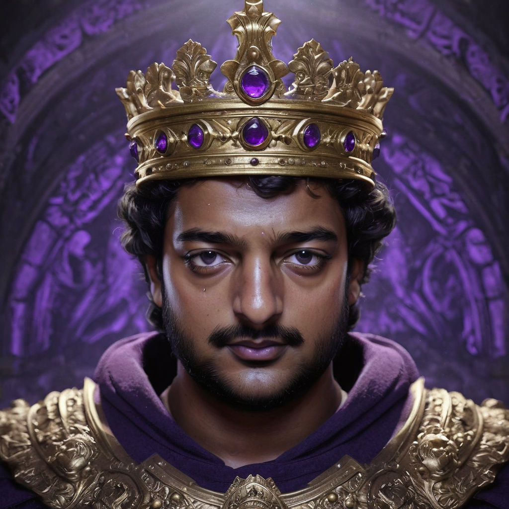 Surreal Dark Fantasy King in Majestic Regalia