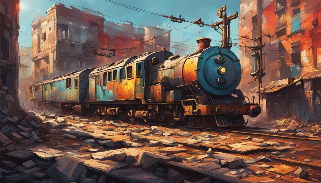 Hyperrealistic Transition: Busy to Abandoned Scene