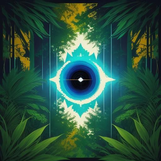 Surreal Forest Scene in Pop Art Style