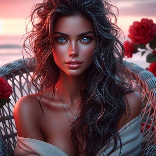 Beautiful Blonde Woman Generated by AI