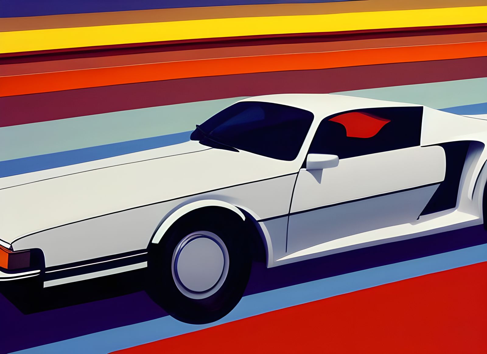 Photorealistic Car with a Wild Paint Job