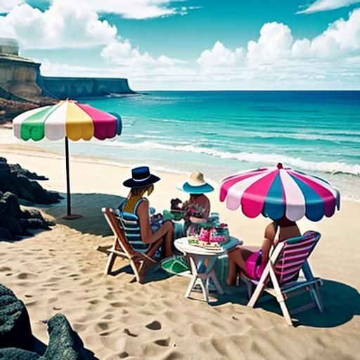 Gelato Hues: A Family Beach Day in Candy Colors