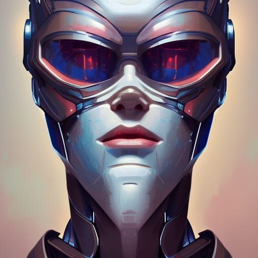 Hyperdetailed Robot Portrait in Digital Art Style