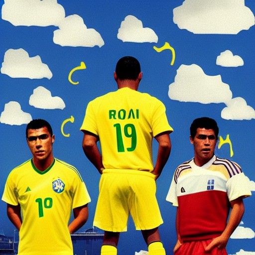 Brazil World Cup Squad in Geometric Pop Art