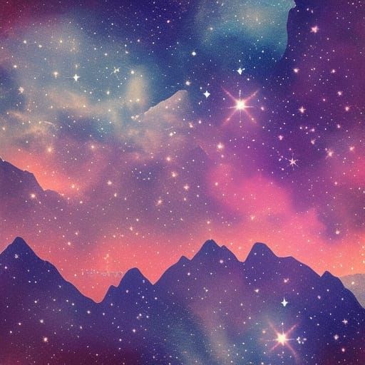 Orion and Big Stars in Night Sky