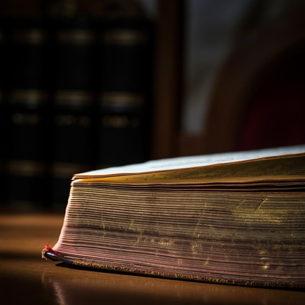 Antique Talmud Volume in Candlelight, Rembrandt Lighting