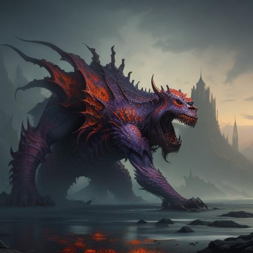 Fantastical Monsters in Detailed Matte Painting