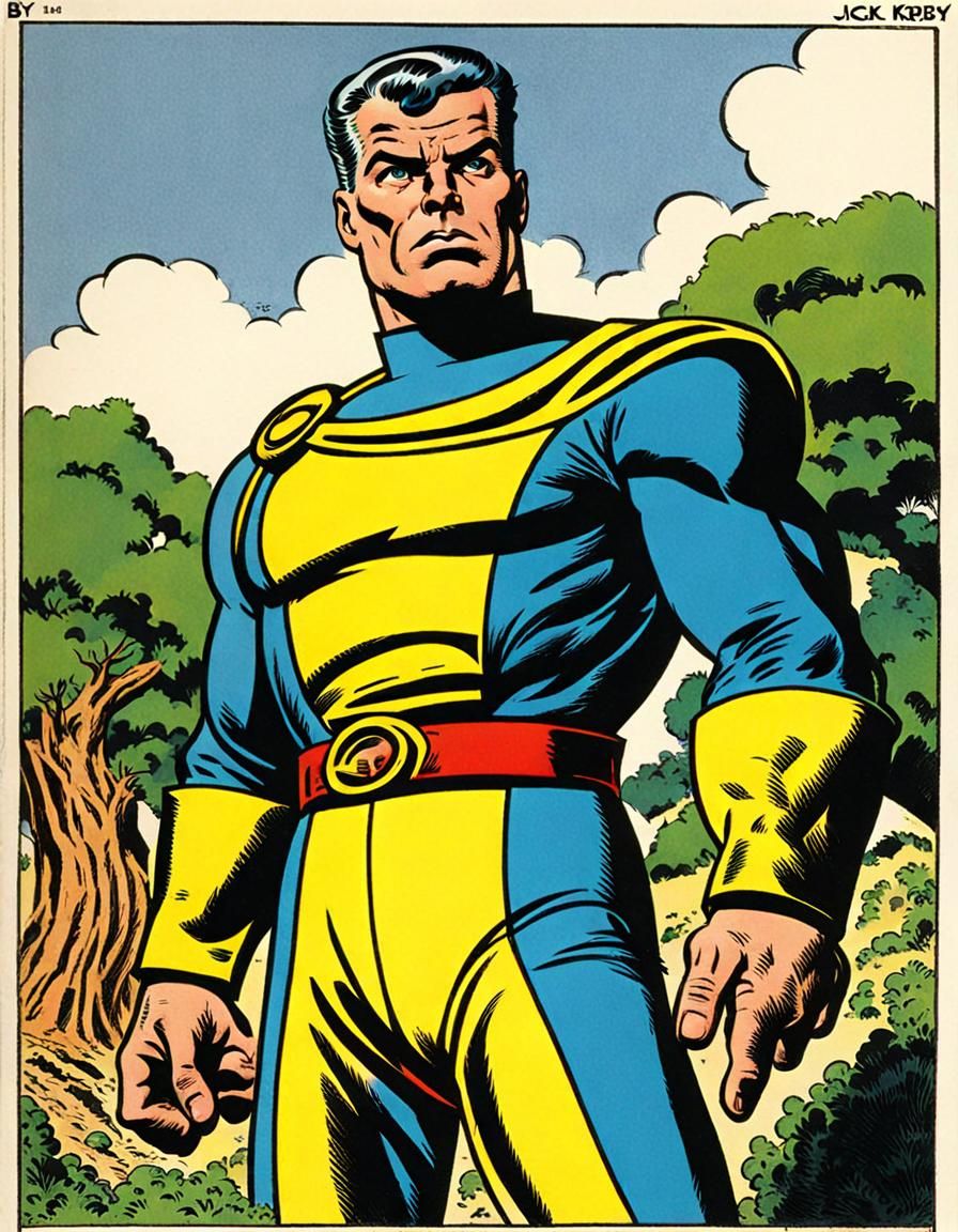 Comic Book Style Portrait in Four Colors