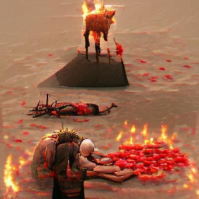 Solemn Scene of Sacrifice and Destiny