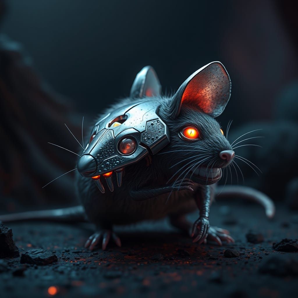 Mouse-Rat Fusion in Mystical Fantasy Art