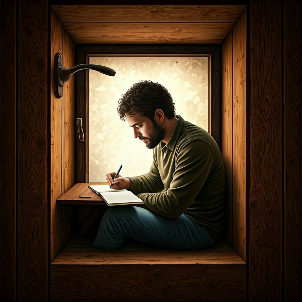 Cozy Writer's Desk in Rustic Window