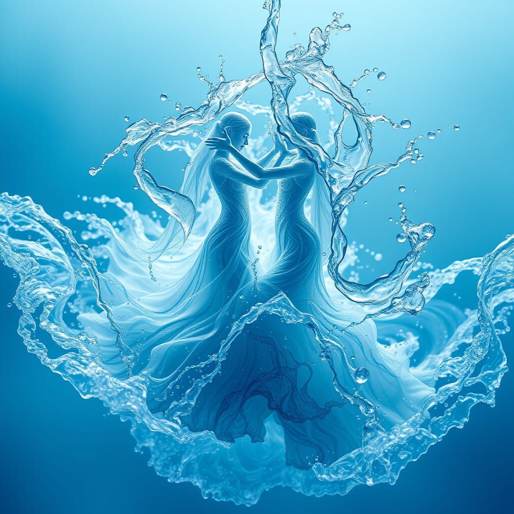 Dreamlike Water Dancers in Ethereal Bliss