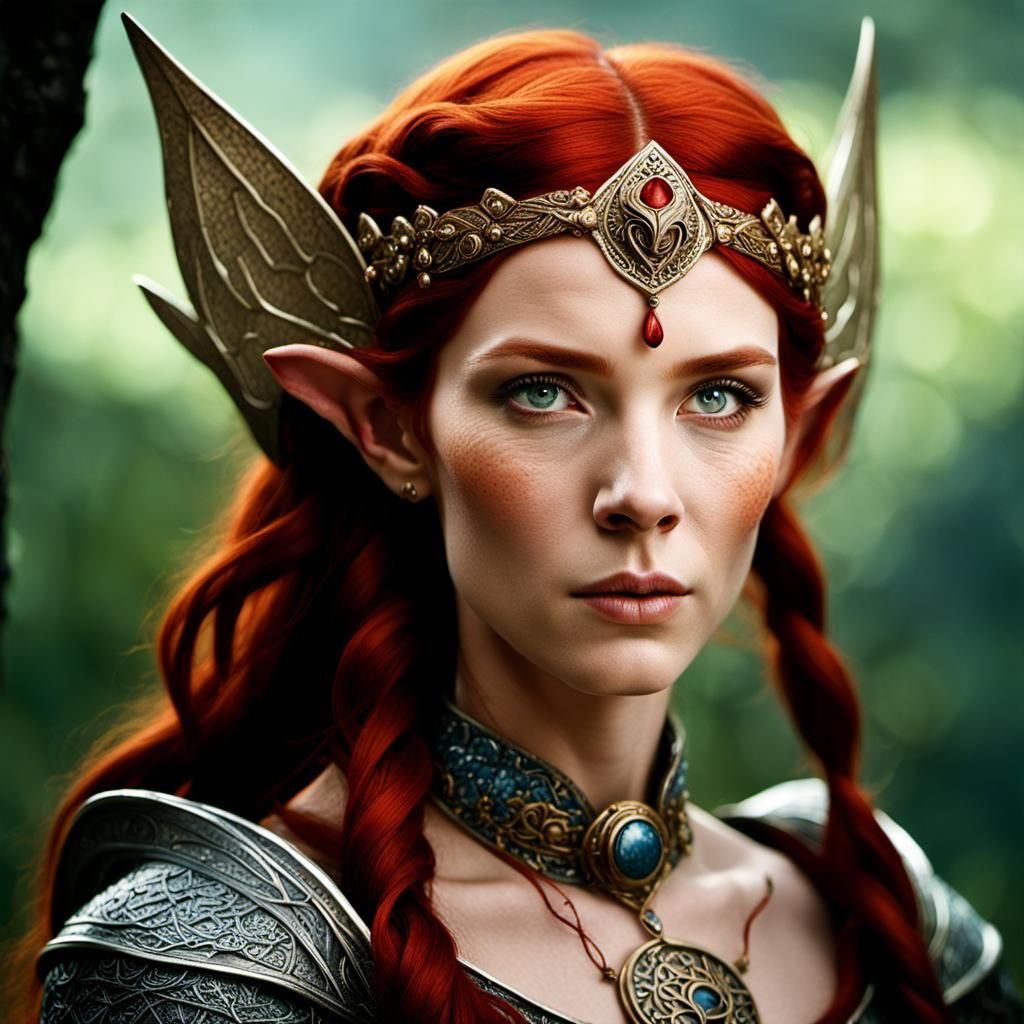 Elven Queen Portrait in Professional Photography Style