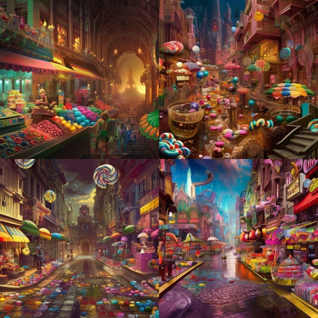 Epic Candy World: A Digital Matte Painting