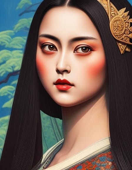 Christina Ricci (Ukiyo-e Style)