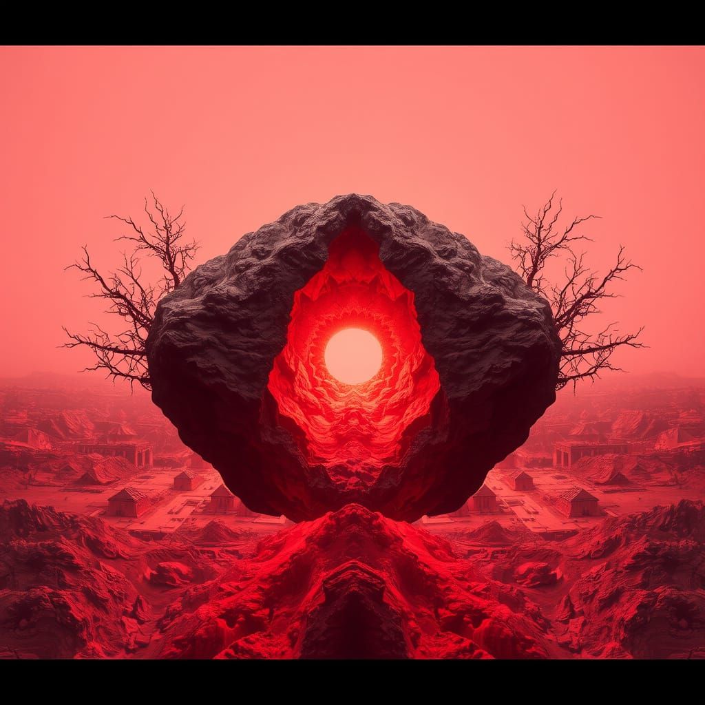 Surrealist Photorealistic Concept Art with Negative Space