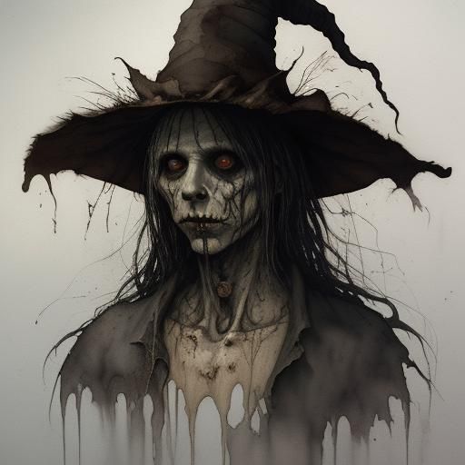 Surreal Scarecrow: Mixed Media Impressionist Masterpiece