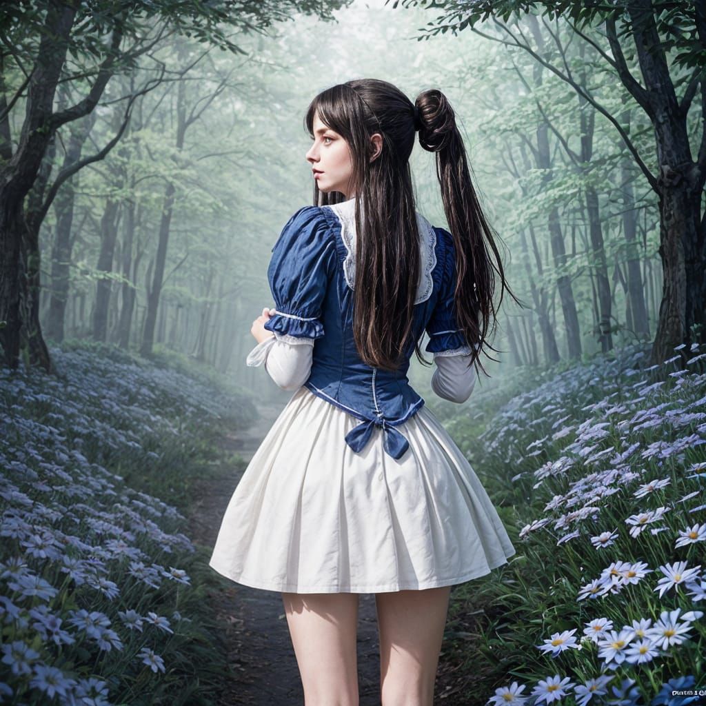 Dark Hair Alice Liddell Portrait