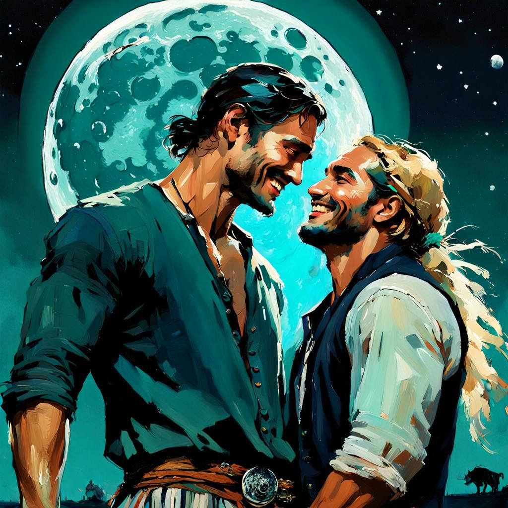 Passionate Moonlight Encounter: A Romantic Masterpiece