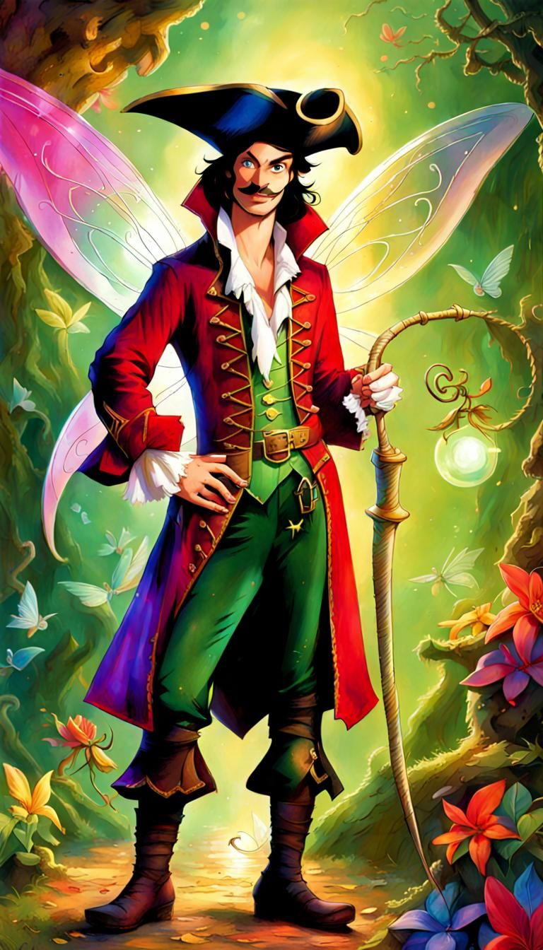 Captain Hook's Magical Transformation into Tinkerbell