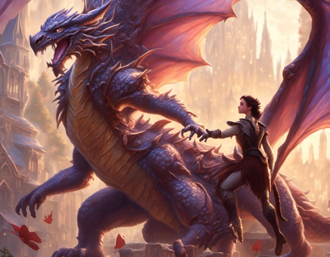 Cat-Dragon Hybrid in Love: Magical Ambience