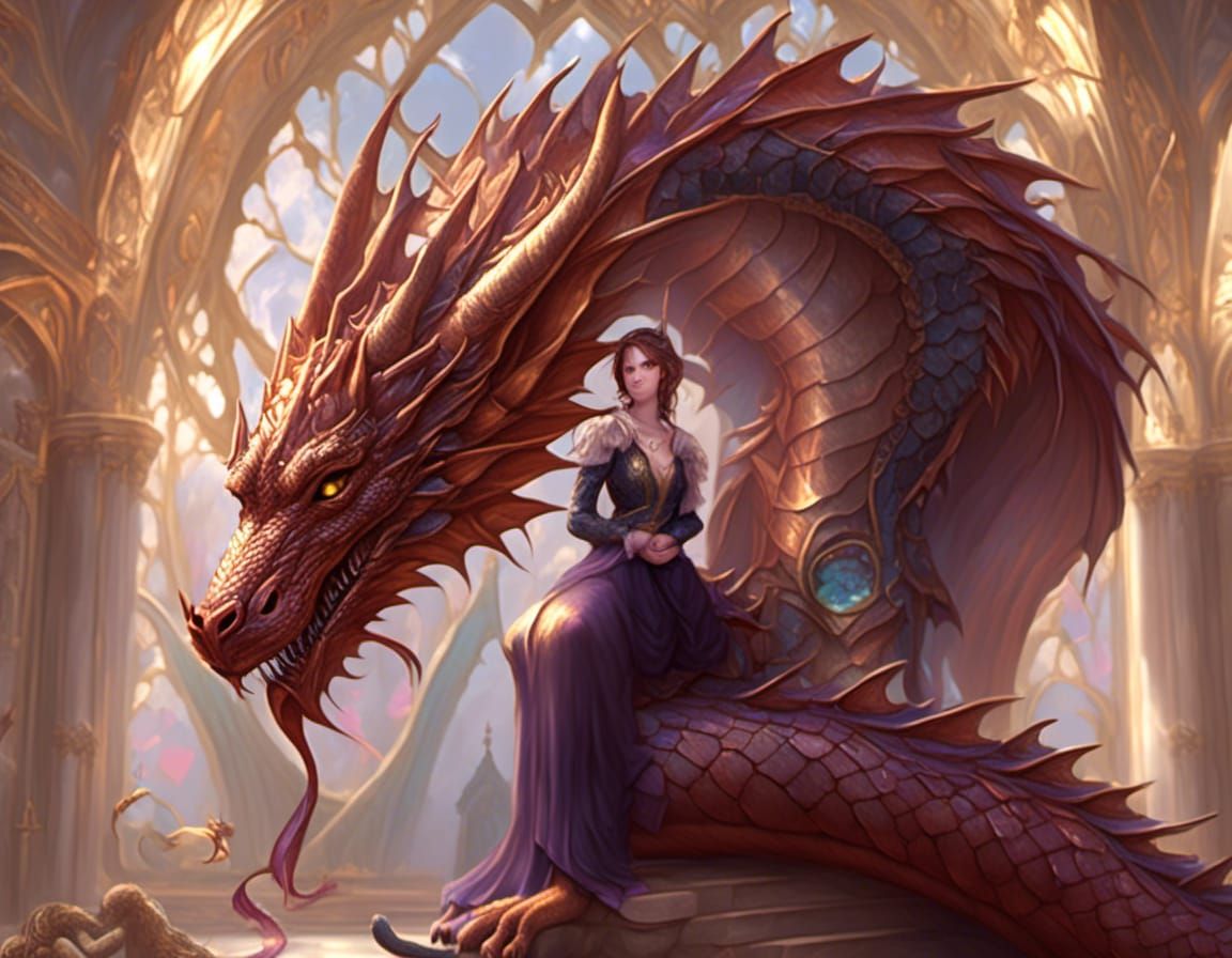 Cat-Dragon Hybrid in Love, Magical Ambience