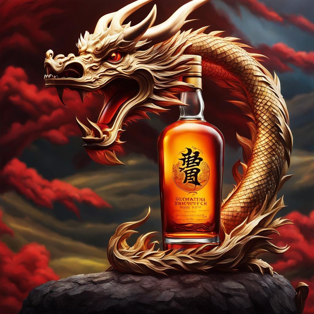 Chinese Dragon Guards Whisky in Highlands