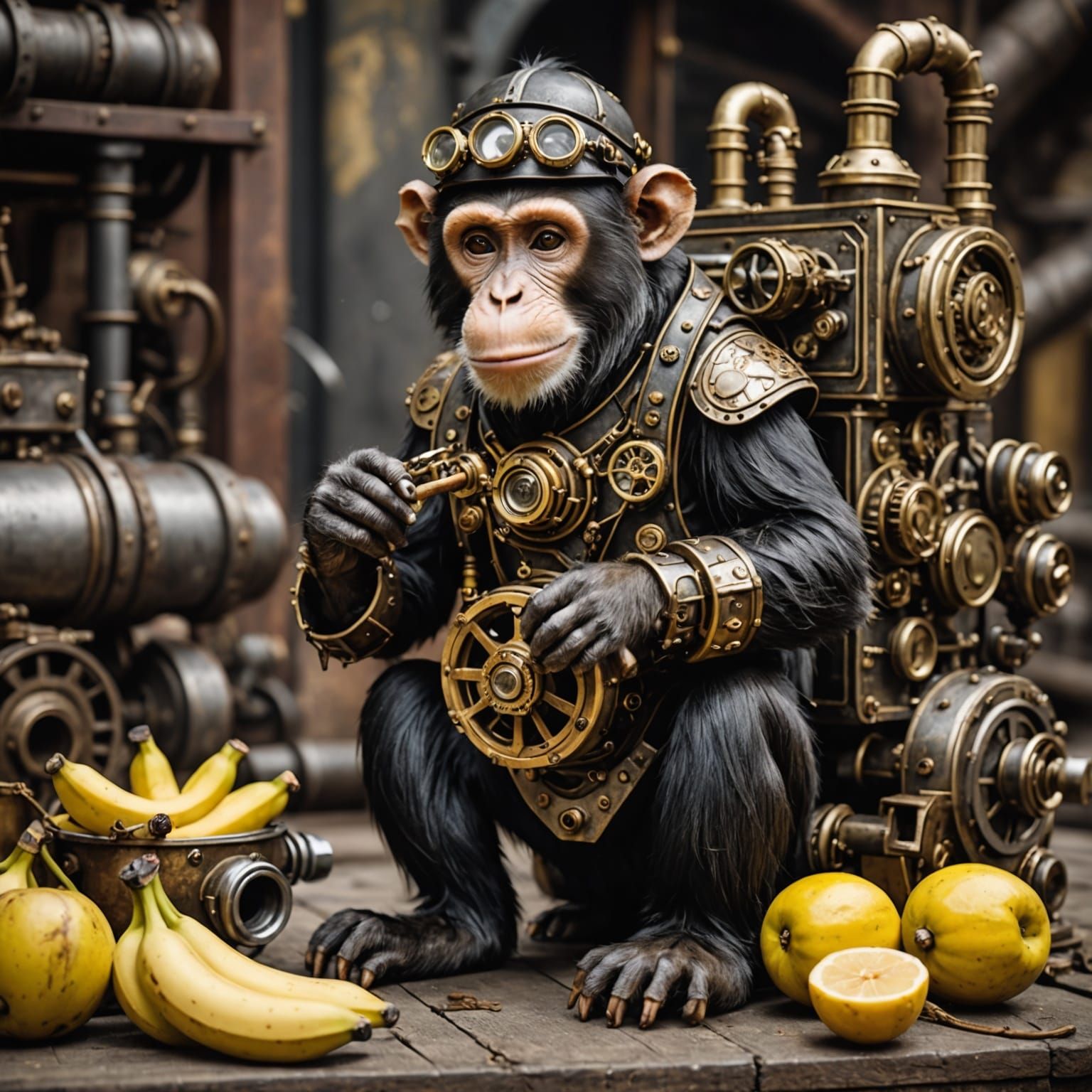 Steampunk Monkey Feast: Bananas and Brass