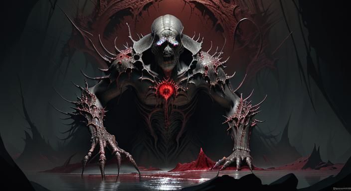 bottomless pit, horror Gustave Doré Greg Rutkowski a masterpiece, 8k resolution, dark fantasy concept art, by Greg Rutko...