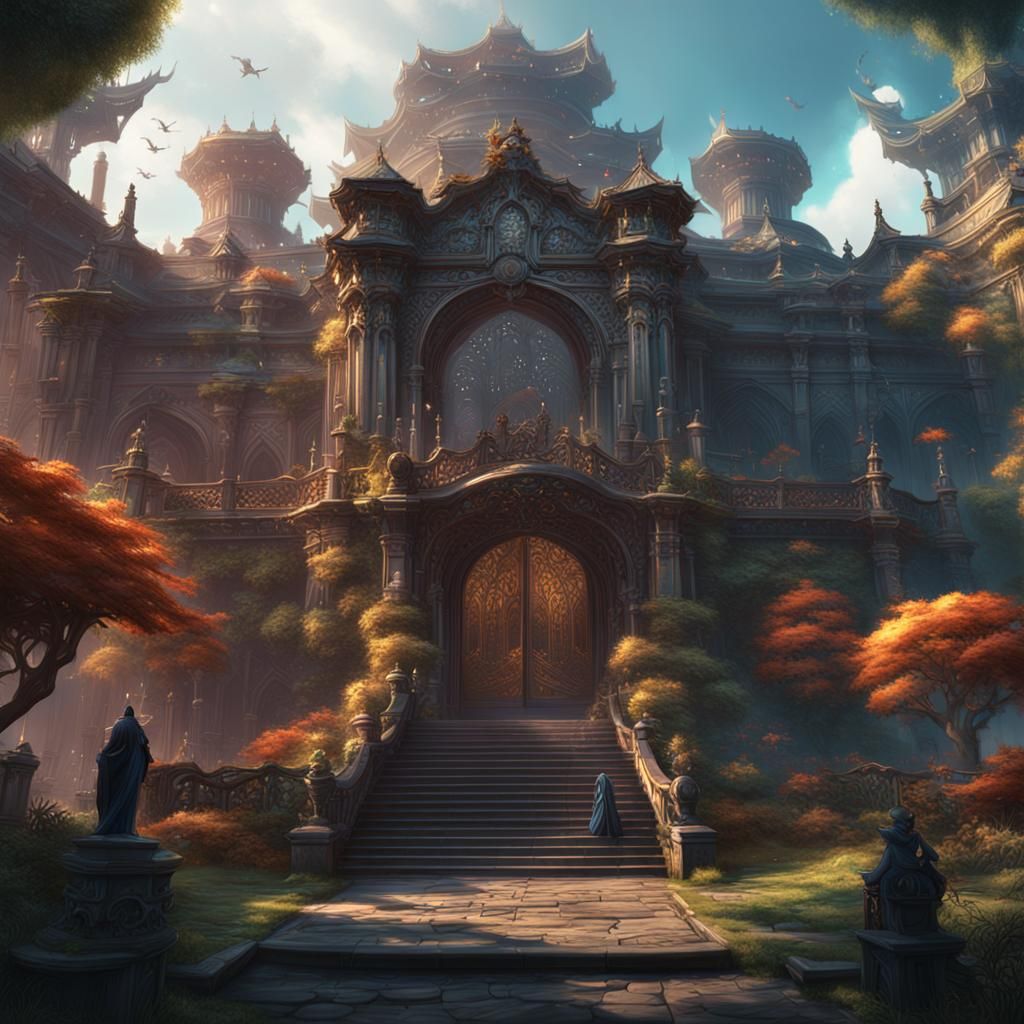 Fantastical Matte Painting in Artgerm Style