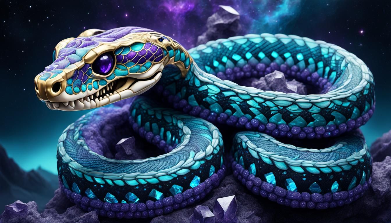 A beautiful crystal snake
