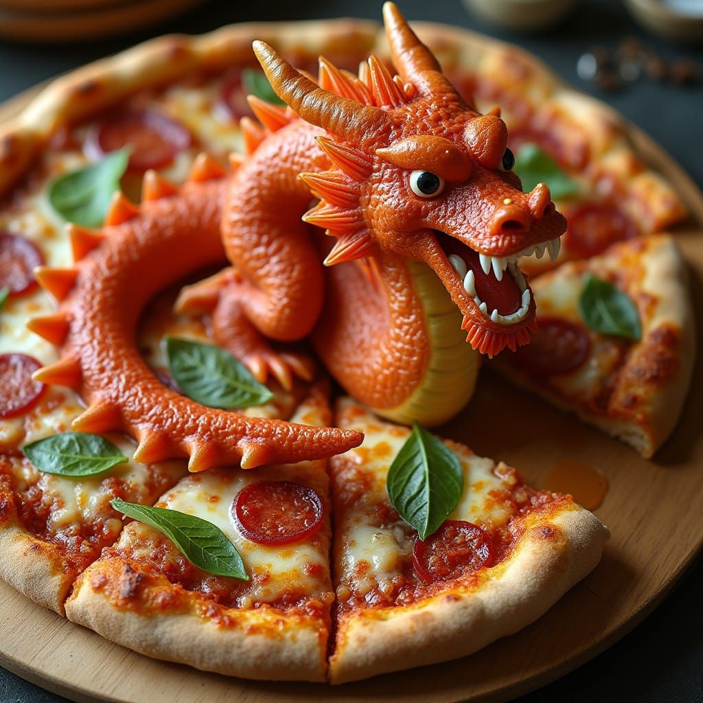Pizza Dragon: An AI-Generated Culinary Creature
