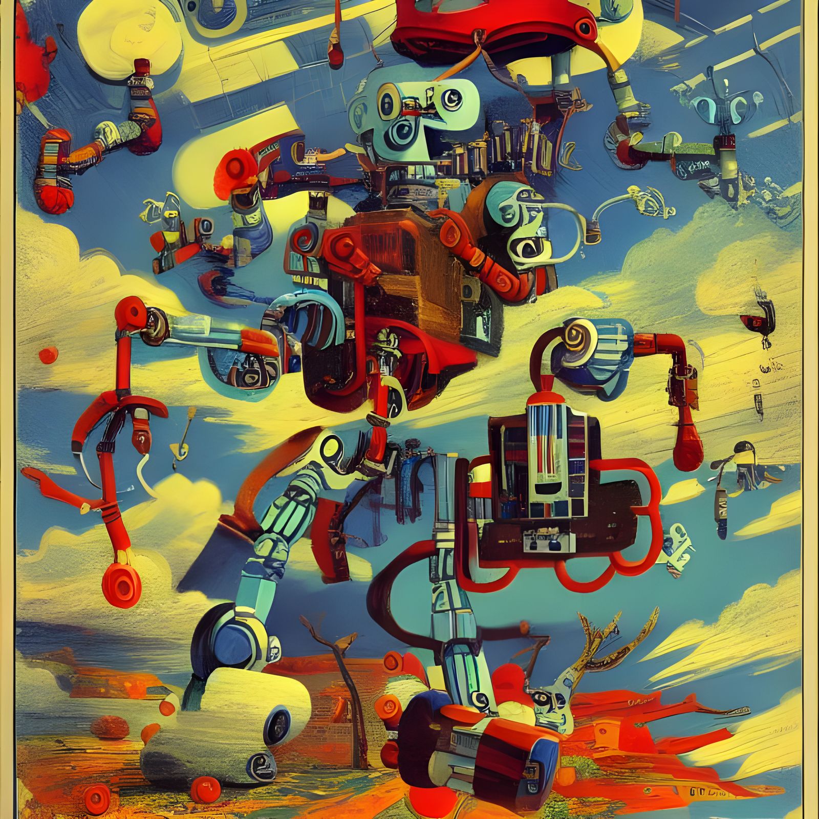 Colorful Robot Metaphors in a Woven Sky