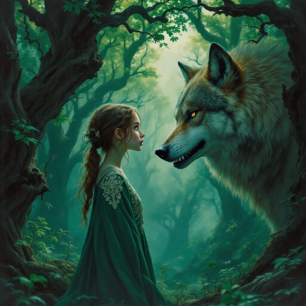 Girl Meets Wolf in a Mysterious, Ancient Forest