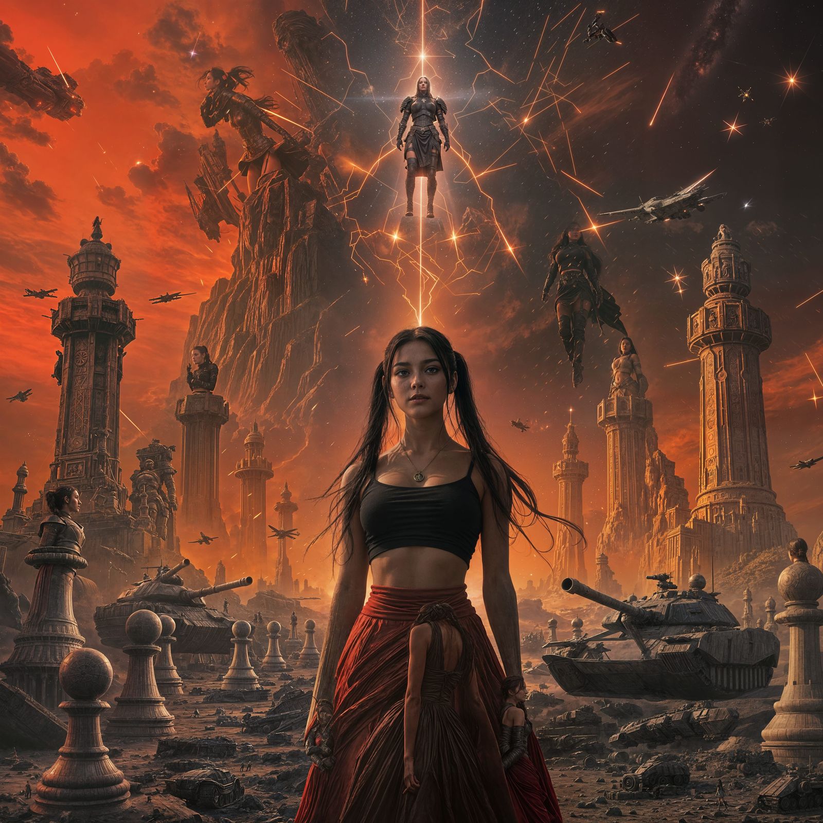 Surreal Battlefield: Woman Commander of Time