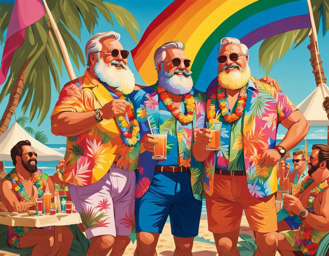 Gay Elders at a Party 240630A