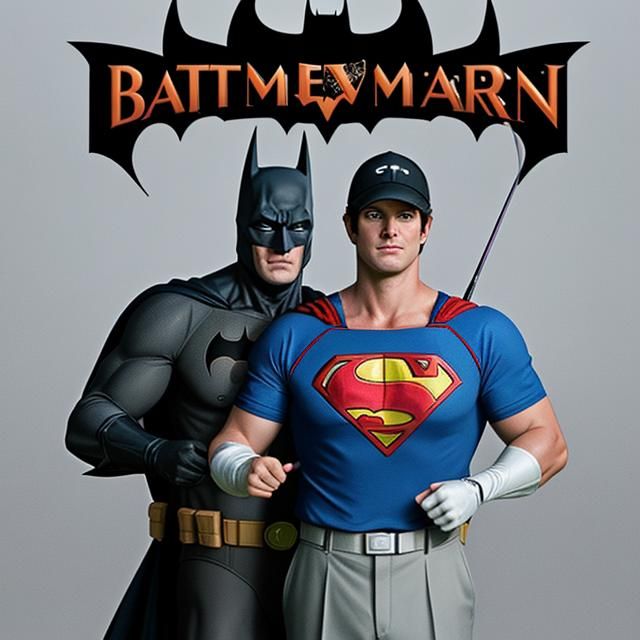 Batman and Superman Golfing Together