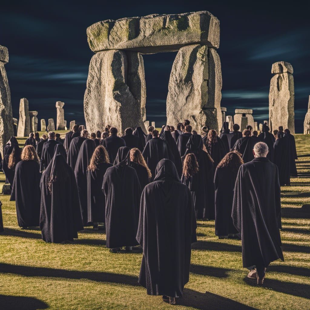 Black Sabbath Celebration at Stonehenge in Hyperrealism