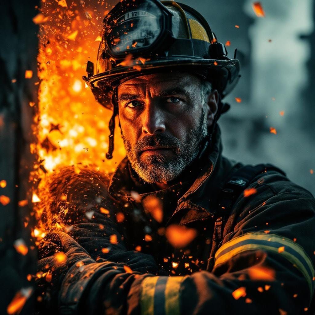 Firefighter Rescue in Burning Building: Crystalline Cinemati...