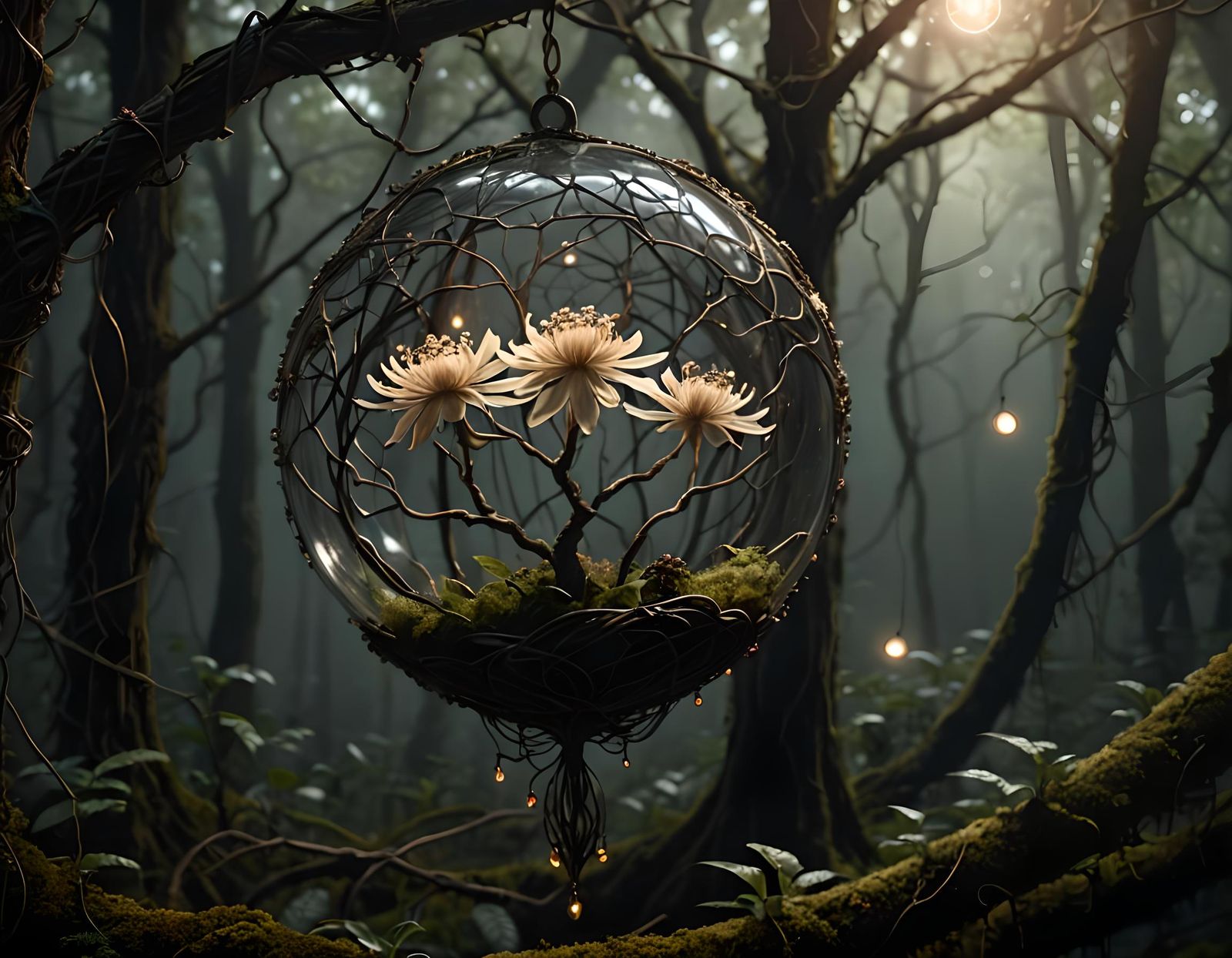 Wilted String Flower in Mystical String Forest