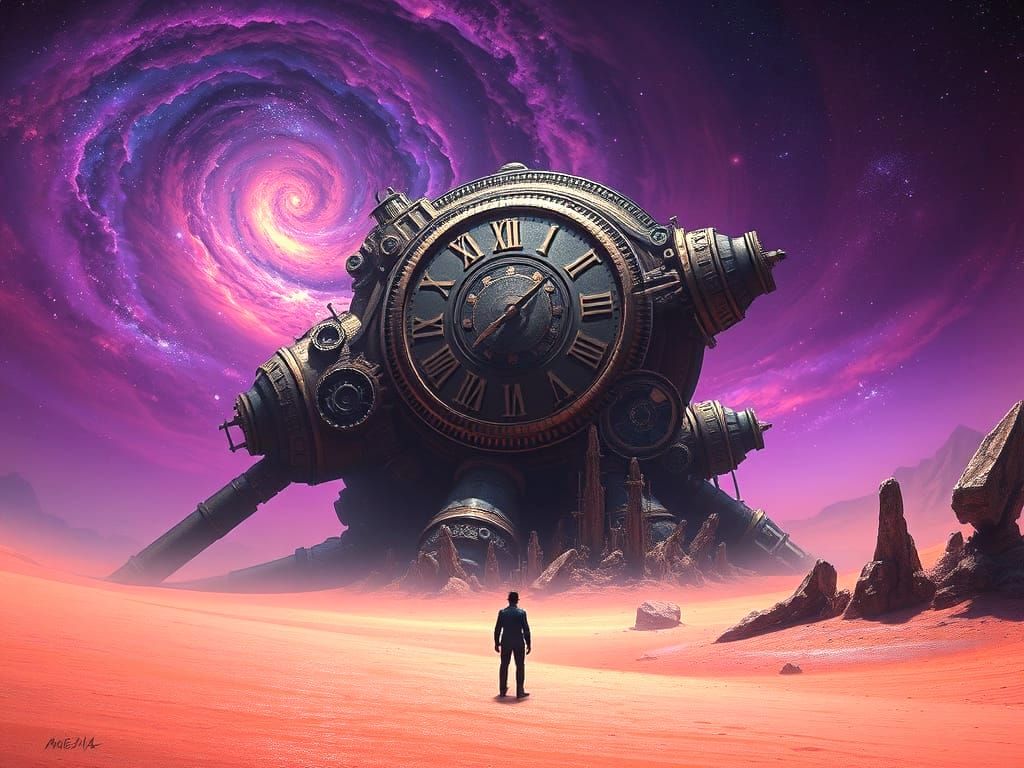 Colossal Clockwork Automaton in Cosmic Desert