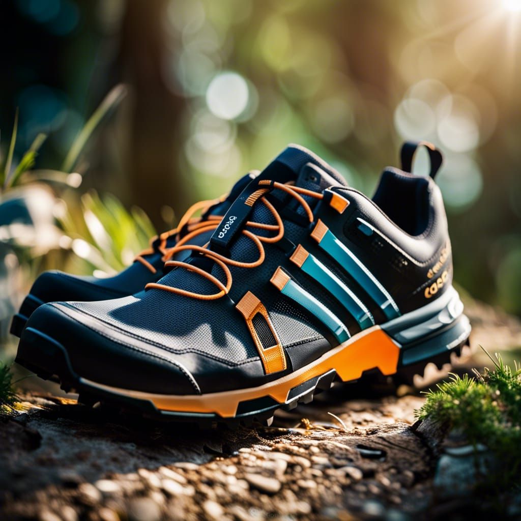 a pair of Adidas Terrex shoes