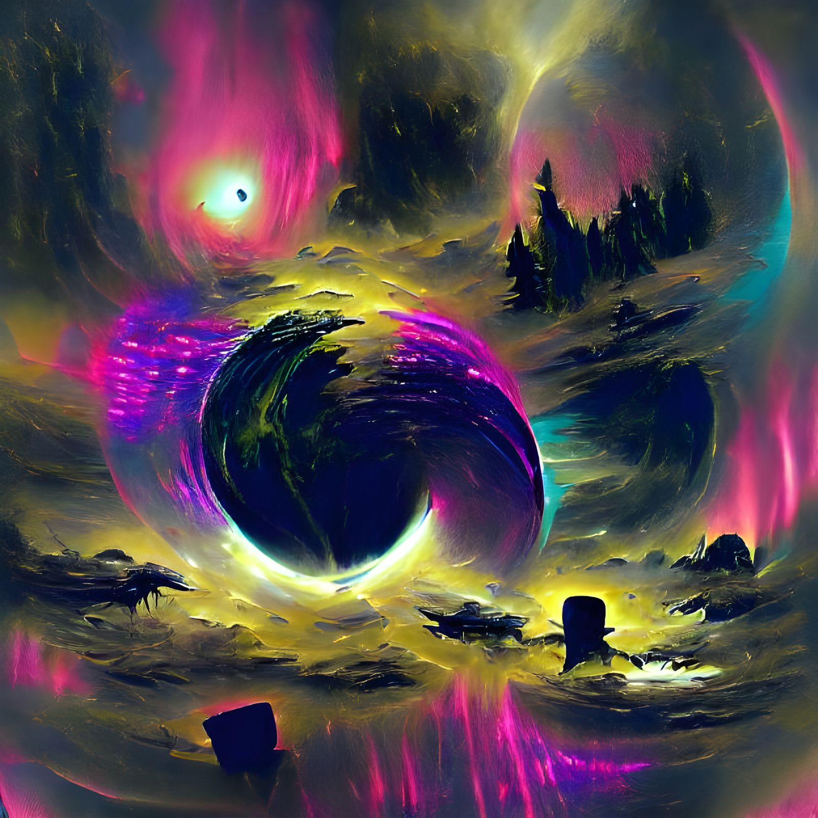 Enter the Matrix: Fantasy Planets and Black Hole