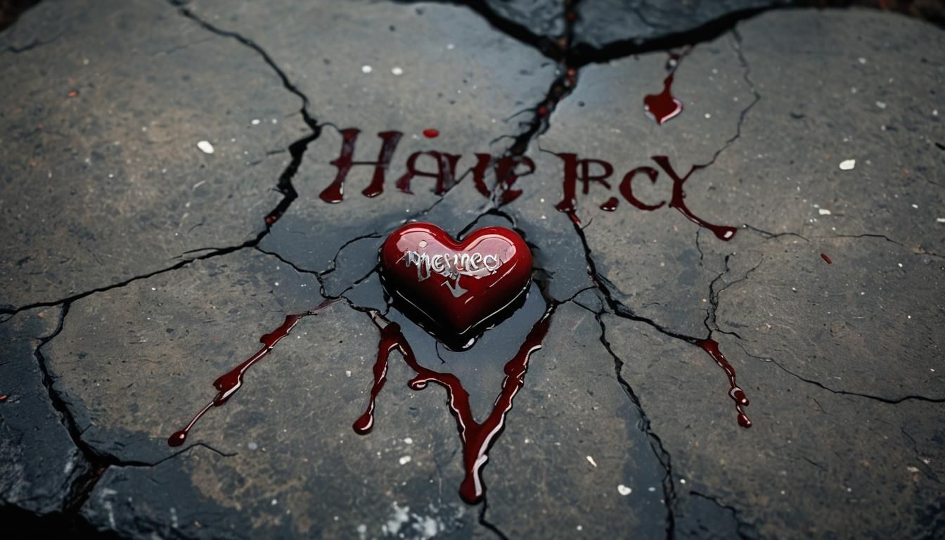 Wounded Heart Cries for Mercy: Hyper-Realistic Digital Art