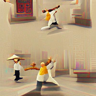 Meditative Tai Chi Master in Training