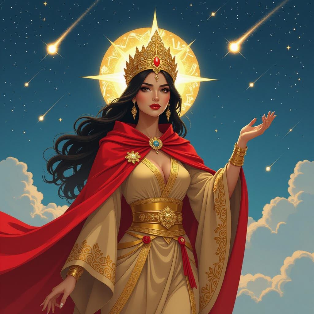 Celestial Alien Princess: Goddess of Stars and Meteors
