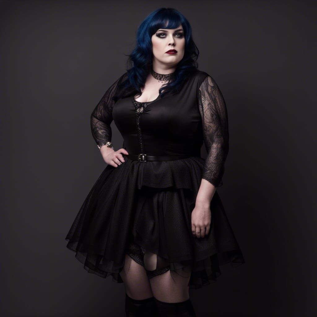 Goth Crossdresser: Full Body Portrait