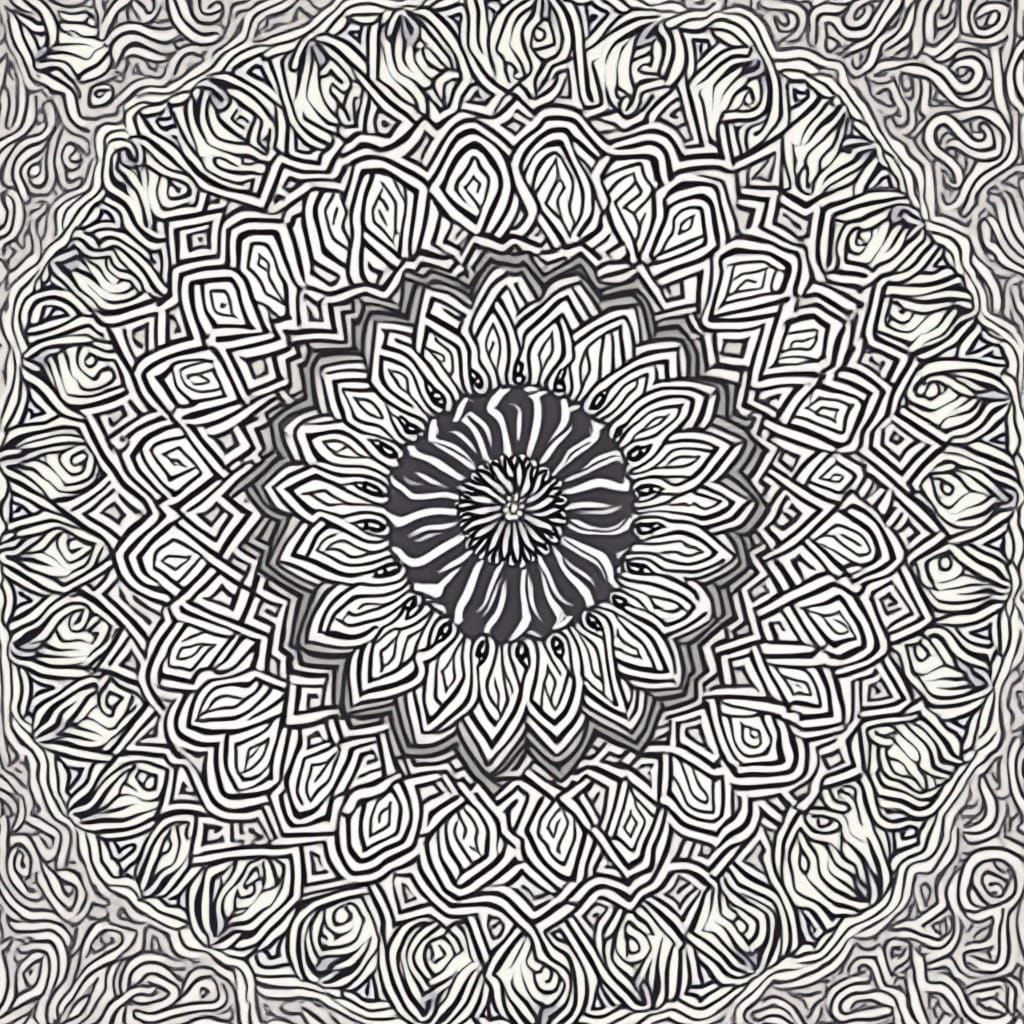 Hidden Axolotl Mandalas in Vibrant Geometric Florals