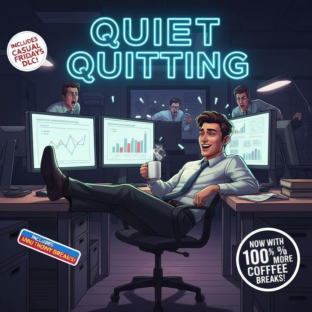 Funny Game Cover: The Quiet Quitting Simulator